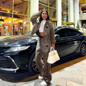 екип с животински принт prada